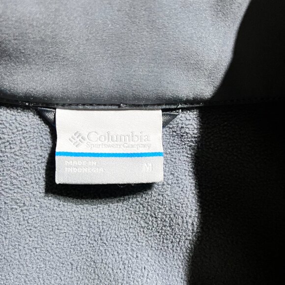 Gray Boys Size M Columbia Fall Jacket with Neon Green Zipper - Picture 4 of 16